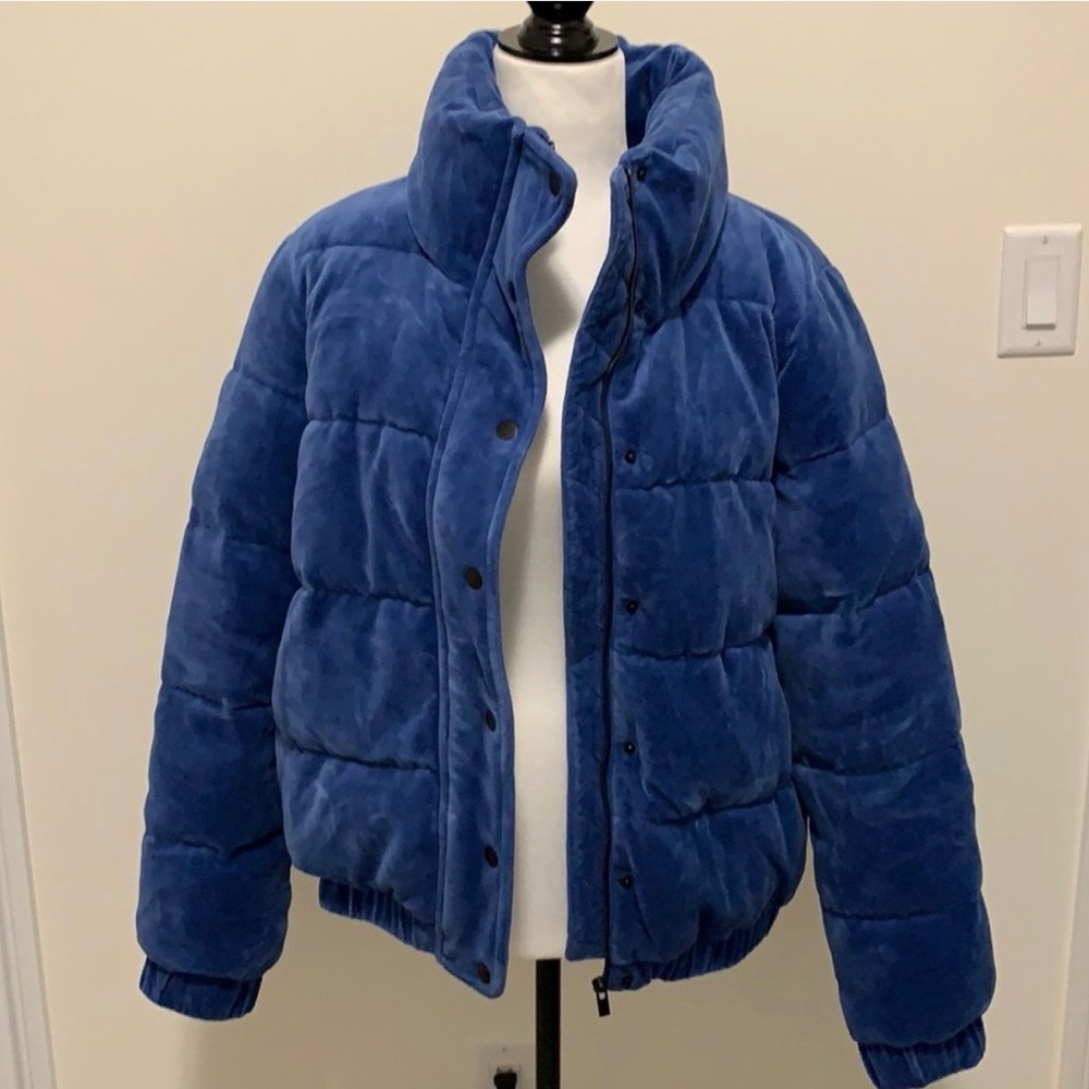 DKNY Blue Puffer Jacket